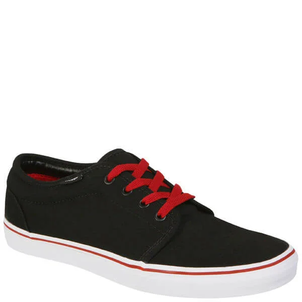 Vans 106 Vulcanized Canvas Trainer - Black/Chilli Pepper - 7 - Black/Chilli Pepper Image 1