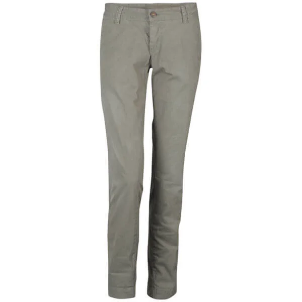 Pepe Women's Maurice Slim Leg Twill Trouser - Stone Green - 26 - Green Image 1