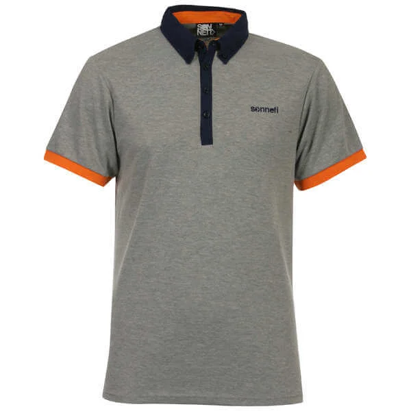 Sonneti Men's Contrast Polo Shirt - Grey/Grey Marl - S - Grey/Grey Marl Image 1