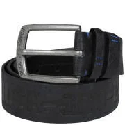 Duck and Cover Leather Seamed Belt - S - Black Image 1