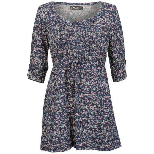 Brave Soul Women's Zahra Floral Dress - Indigo/Pink - S - Indigo Image 1