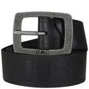 Duck and Cover Men's Embossed Belt - Black - M - Black Image 1