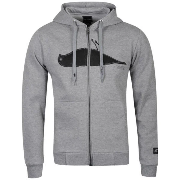 Atticus Men's Felt-Up Zip Hooded Sweatshirt - Heather - S - Heather Image 1