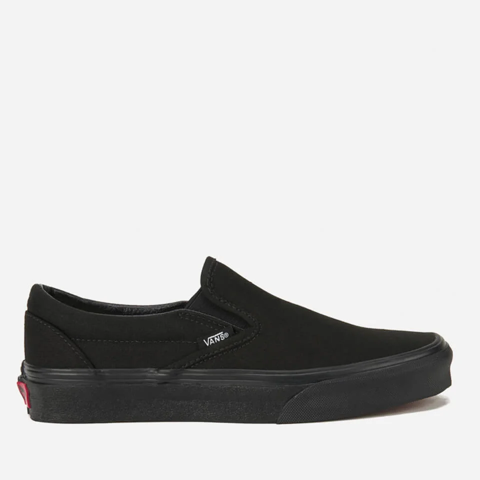 Vans Classic Slip-On Canvas Trainers - Black - 3 Image 1