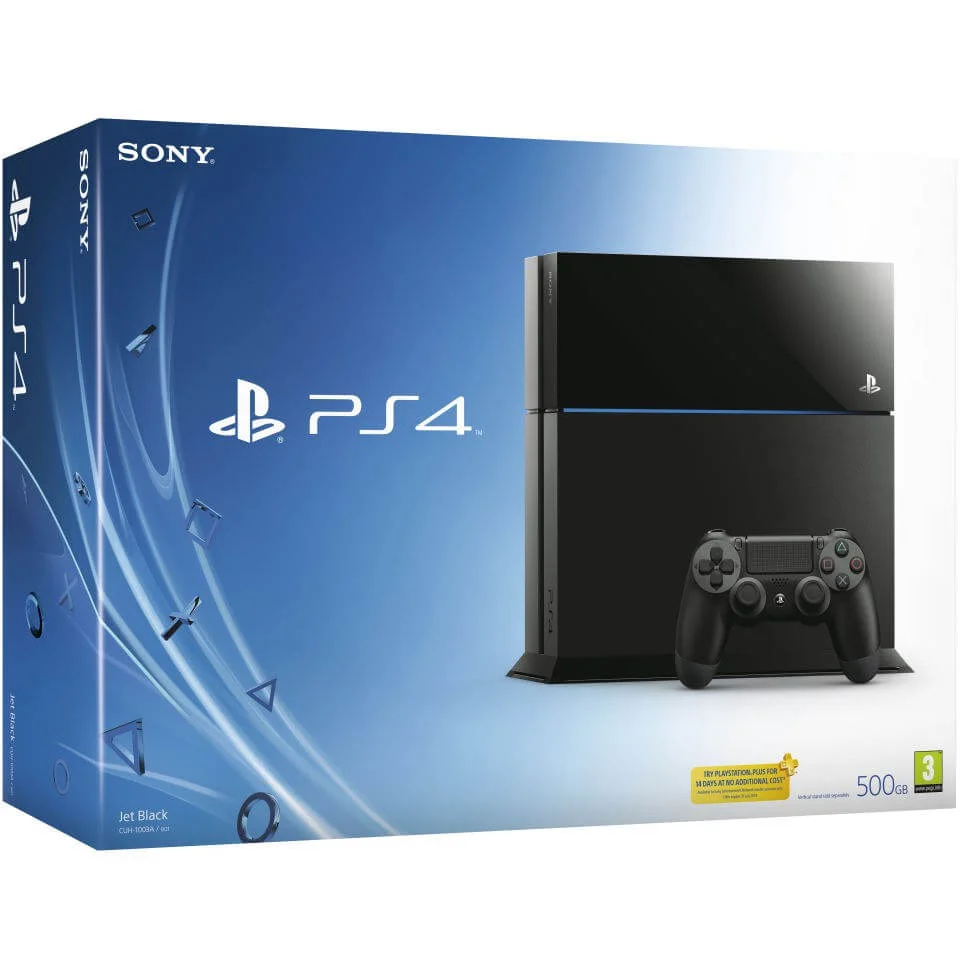 Sony PlayStation 4 500GB Console - Black Image 1
