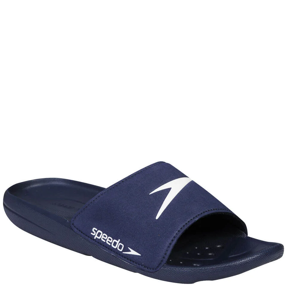 Speedo Men's Core Slide Shoes - Navy/White - 6 - Navy/White Image 1