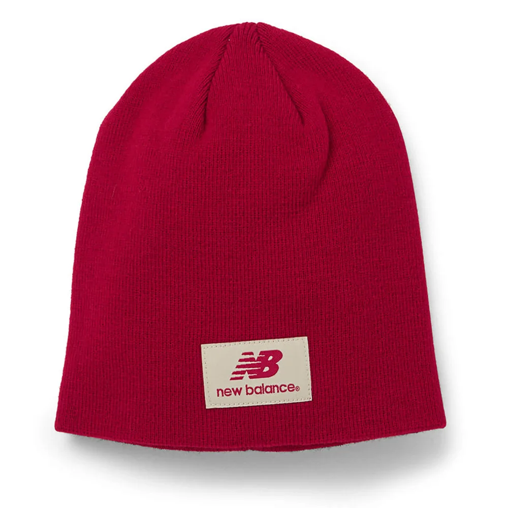 New Balance Unisex Slouch Beanie - Acrylic Red Image 1