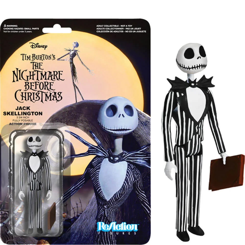 ReAction The Nightmare Before Christmas - Jack Skellington - 3 3/4"" Action Figure Image 1