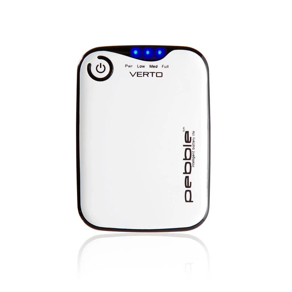 Veho Pebble Verto Portable Battery Back Up Power, 3700mah - White Image 1