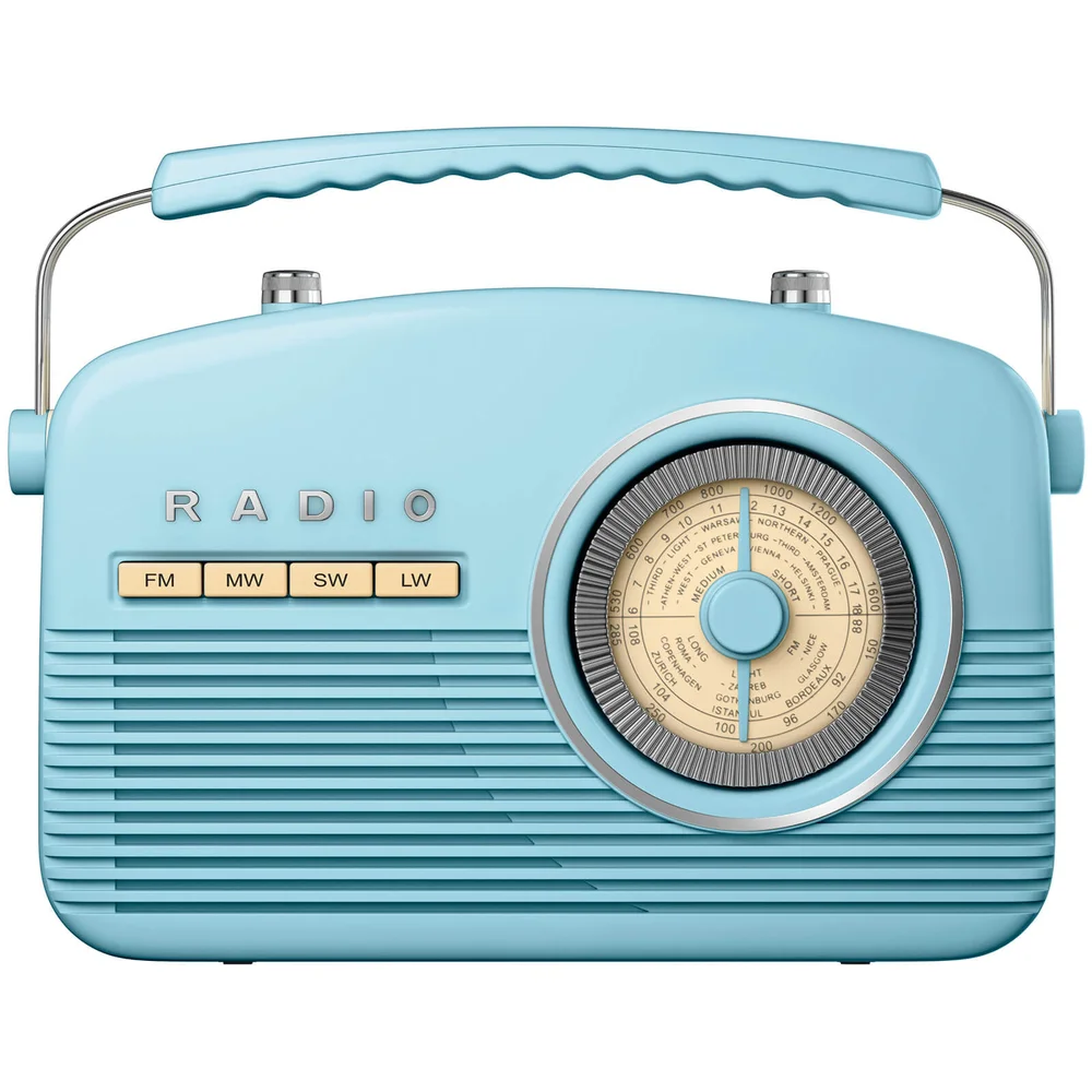 Akai Retro 50s FM/AM Radio - Blue Image 1