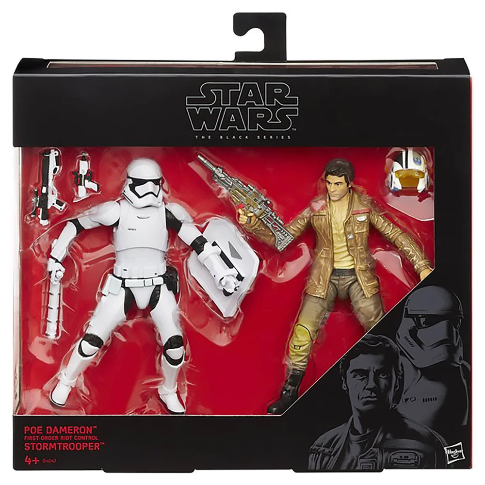 Star Wars: The Force Awakens The Black Series Poe Dameron and Stormtrooper Exclusive 2-Pack Action Figures Image 1
