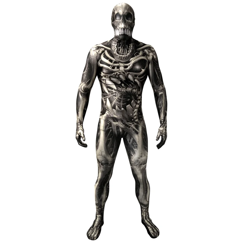 Morphsuit Adults' Skull and Bones Skeleton - Grey - M Image 1