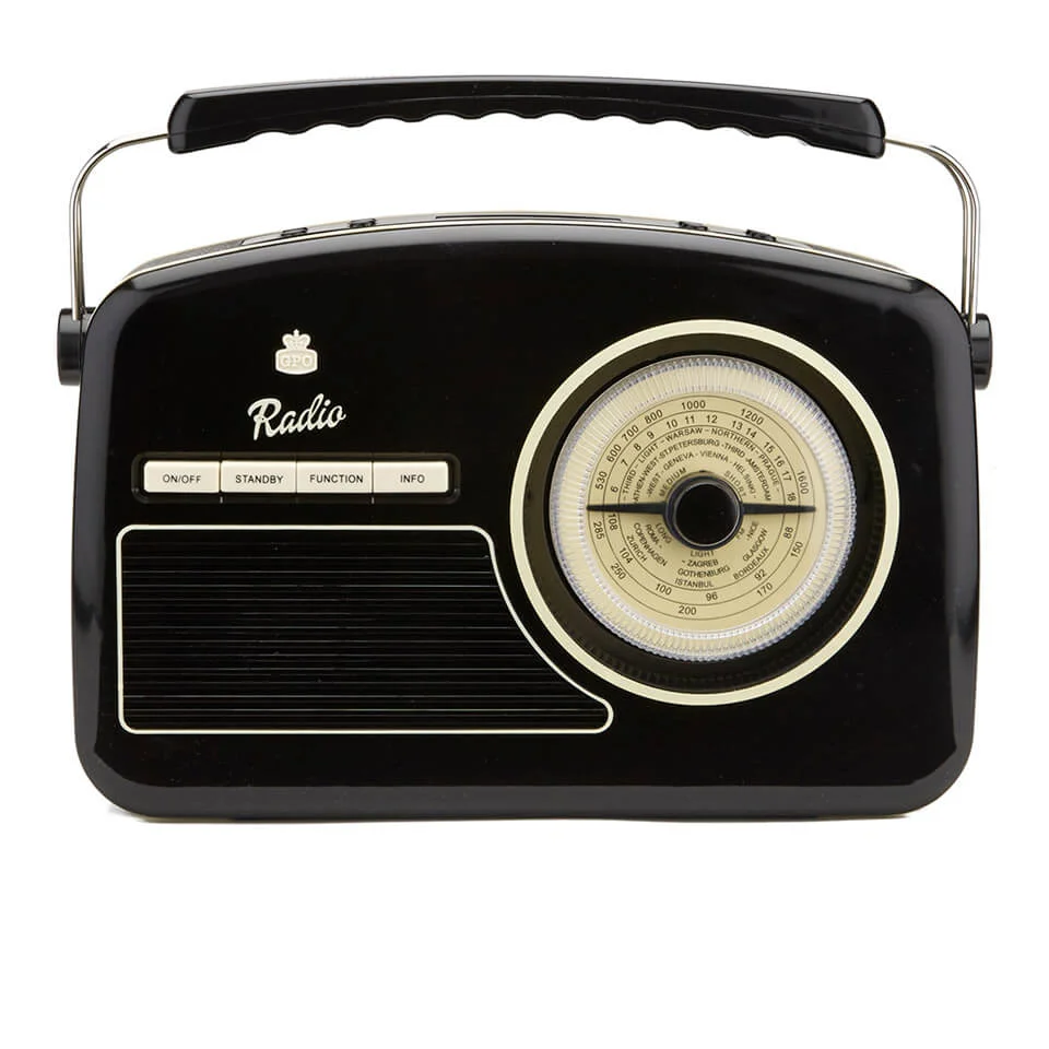 GPO Retro Rydell Portable DAB Radio - Black Image 1