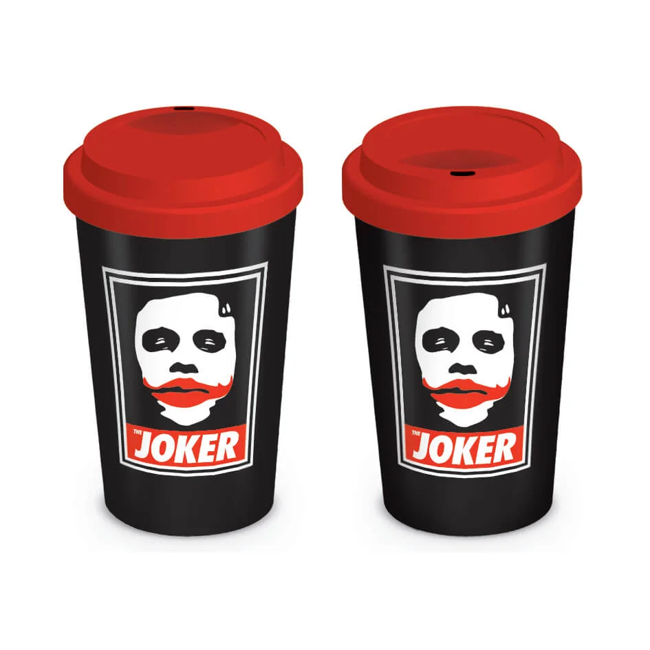Batman Arkham Knight Obey The Joker Ceramic Travel Mug - Black Image 1