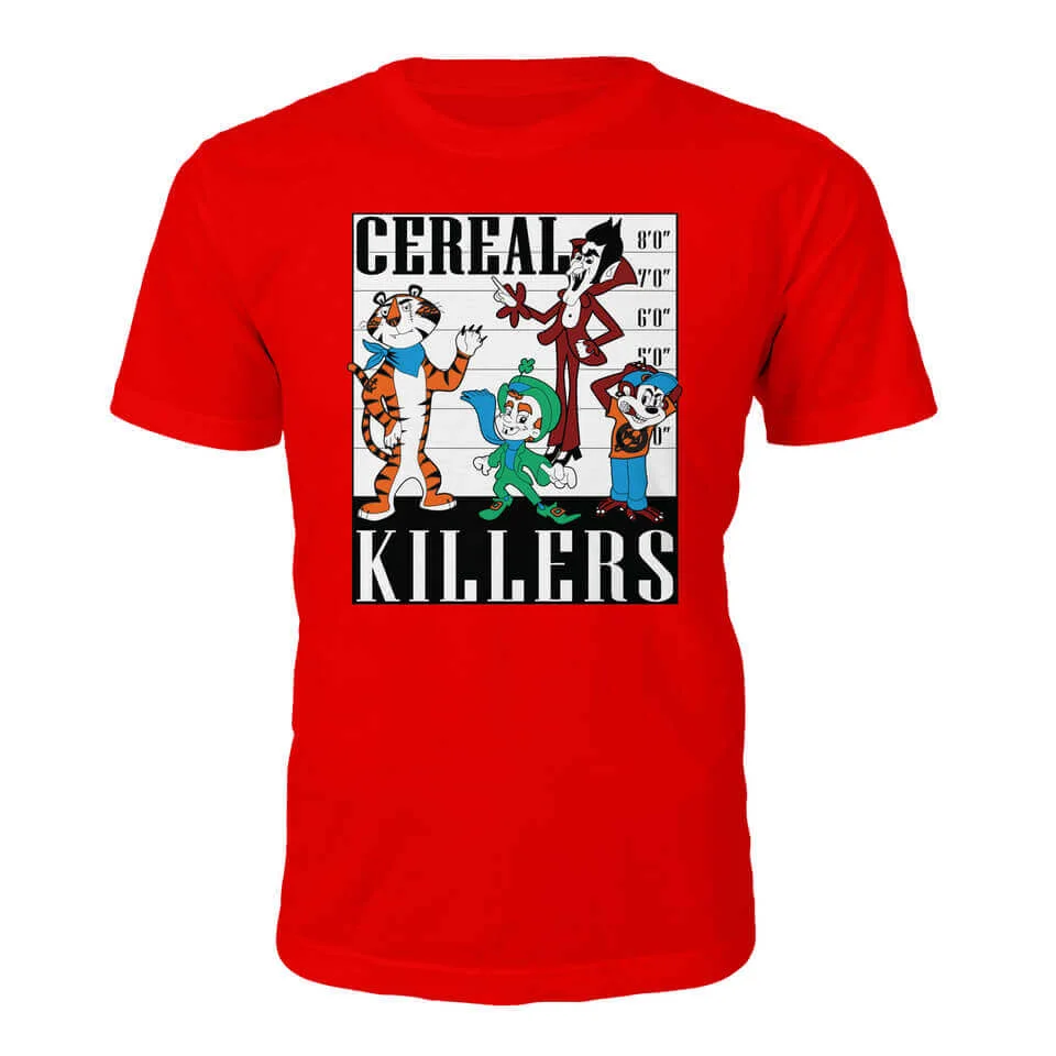 Tee Junkie Men's Cereal Killers T-Shirt - Red - S - Red Image 1