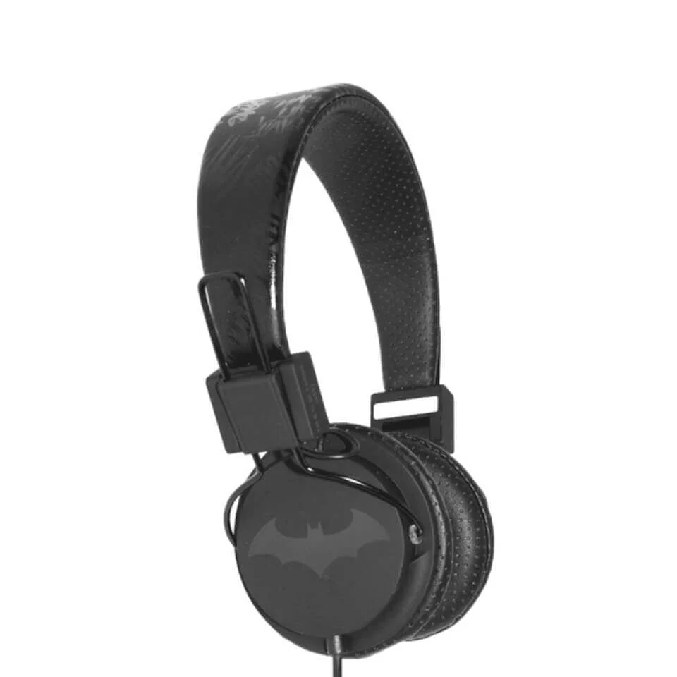 Batman The Dark Knight Folding On-Ear Headphones - Black Logo Image 1