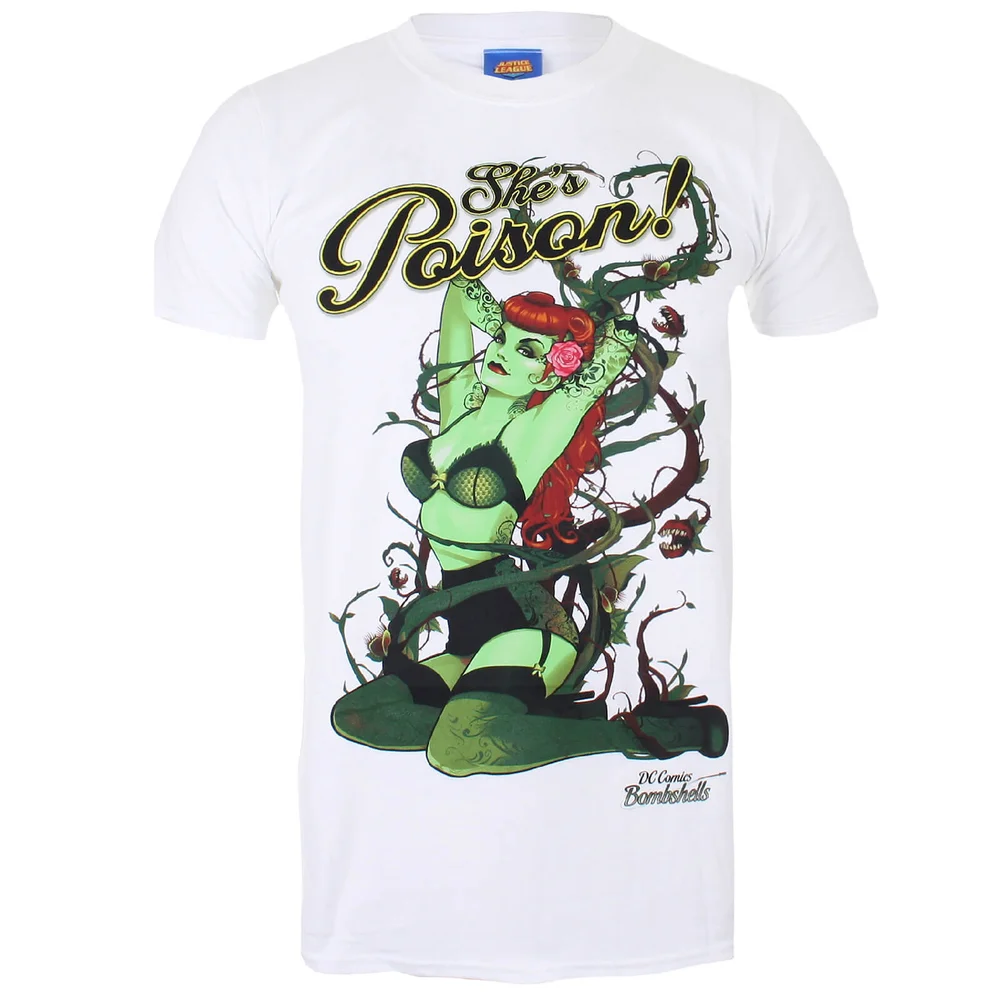 DC Comics Bombshells Men's Poison Ivy T-Shirt - White - S - White Image 1