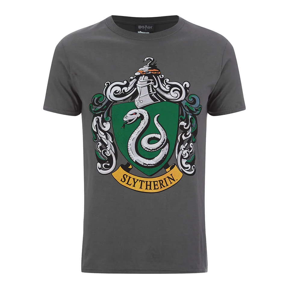 Harry Potter Men's Slytherin Shield T-Shirt - Grey - S Image 1