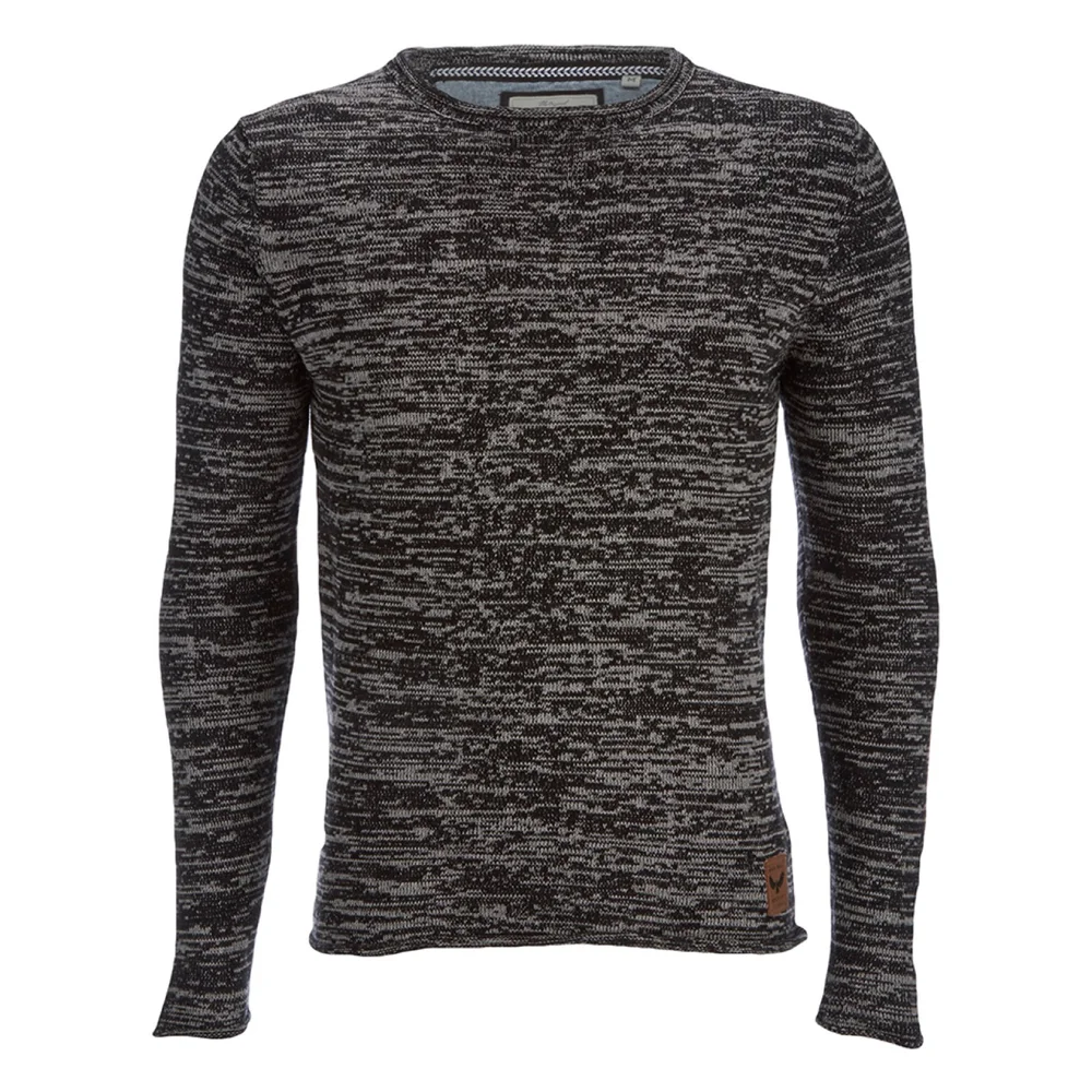 Brave Soul Men's Boren Marl Jumper - Black Marl - S - Black Image 1