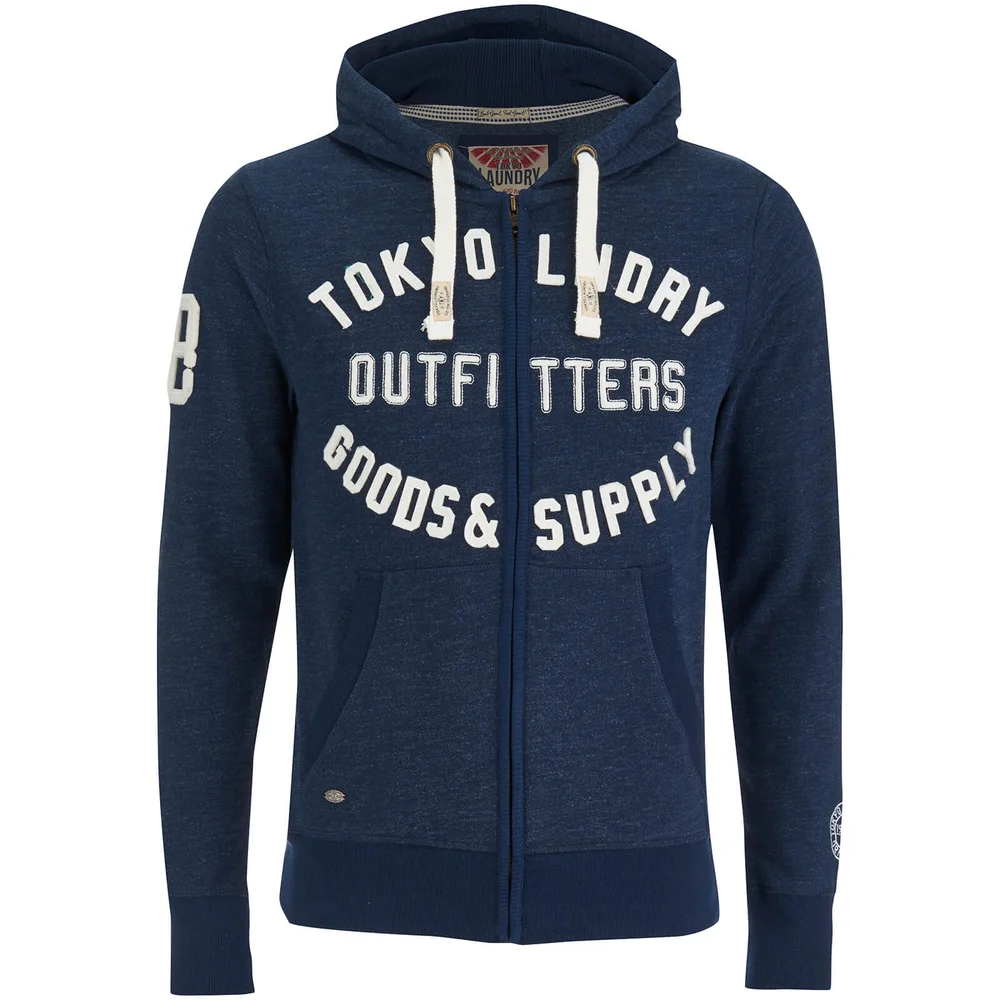 Tokyo Laundry Men's Hawk Hills Zip Through Hoody - Dark Navy - S - Navy Image 1