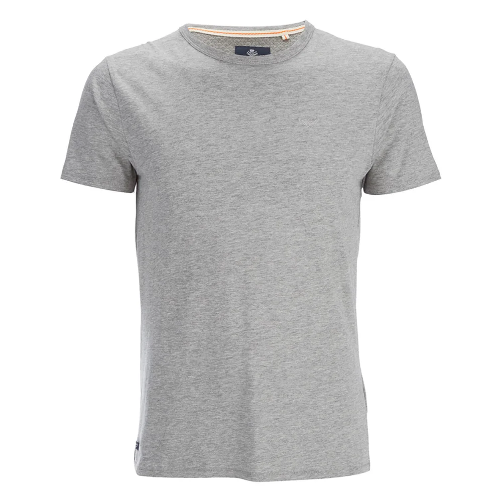 Threadbare Men's William Plain Crew Neck T-Shirt - Grey Marl - S - Grey Image 1