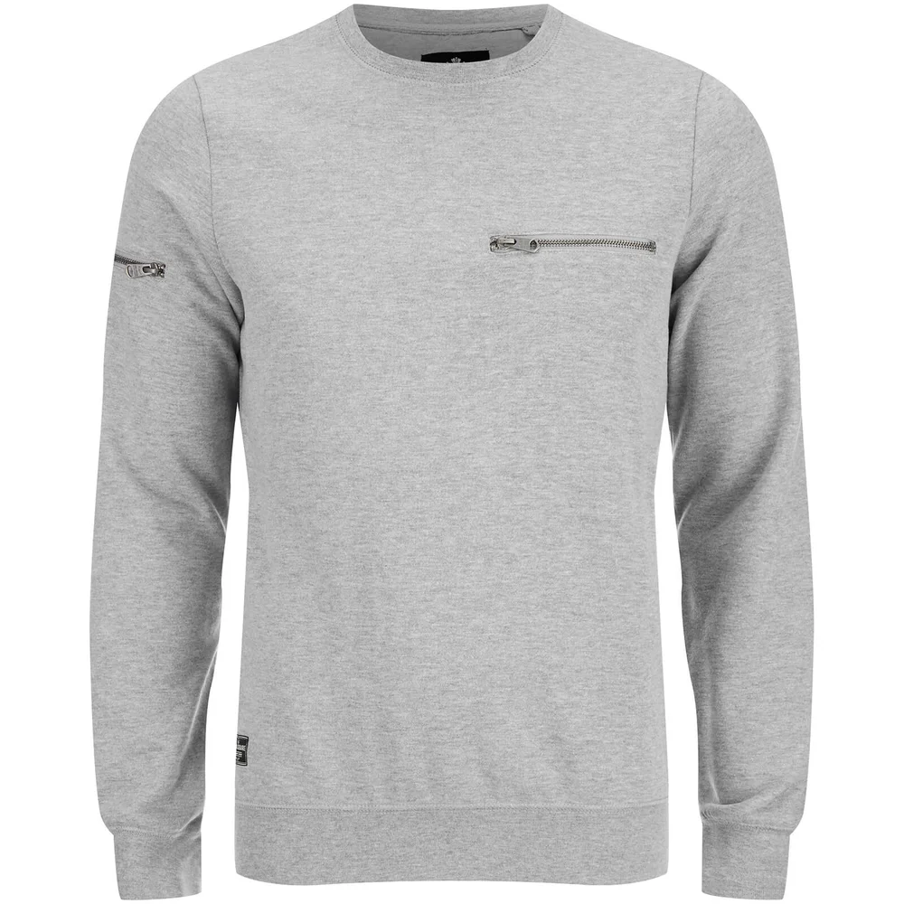 Threadbare Men's Chapel Crew Neck Sweatshirt - Grey Marl - S - Grey Image 1