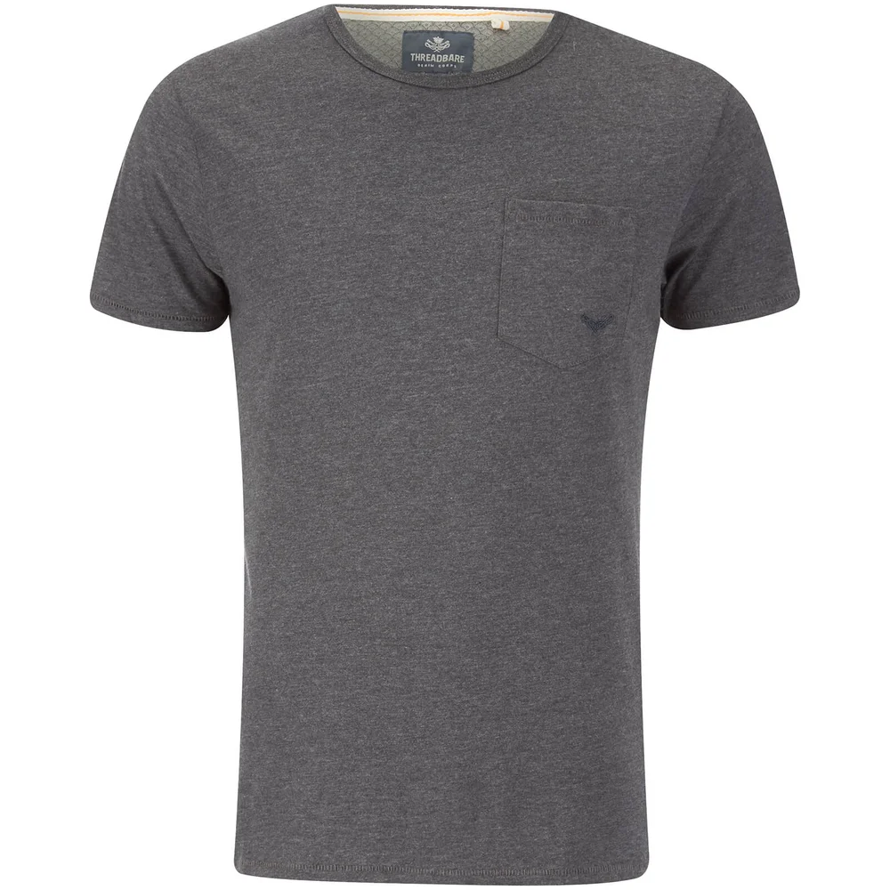 Threadbare Men's Jack Pocket Crew Neck T-Shirt - Dark Grey - S - Grey Image 1