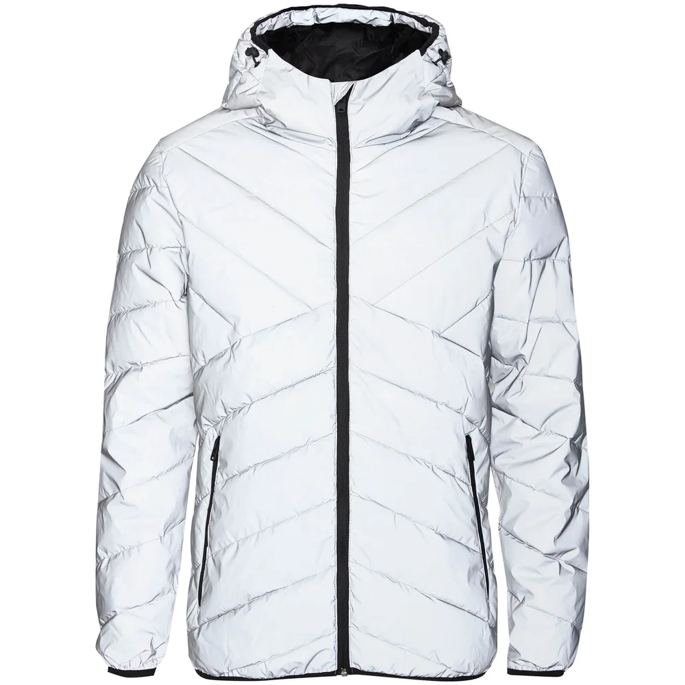 Jack & Jones Men's Core Metal Kit Puffer Jacket - Reflective - S - Metallic Image 1