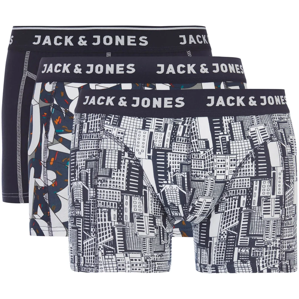 Jack & Jones Men's Canterbury 3-Pack Boxers - Navy Blazer - S - Blue Image 1
