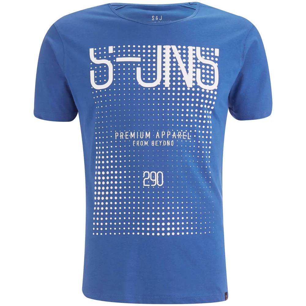Smith & Jones Men's Cenotaph Print T-Shirt - Classic Blue - S - Blue Image 1