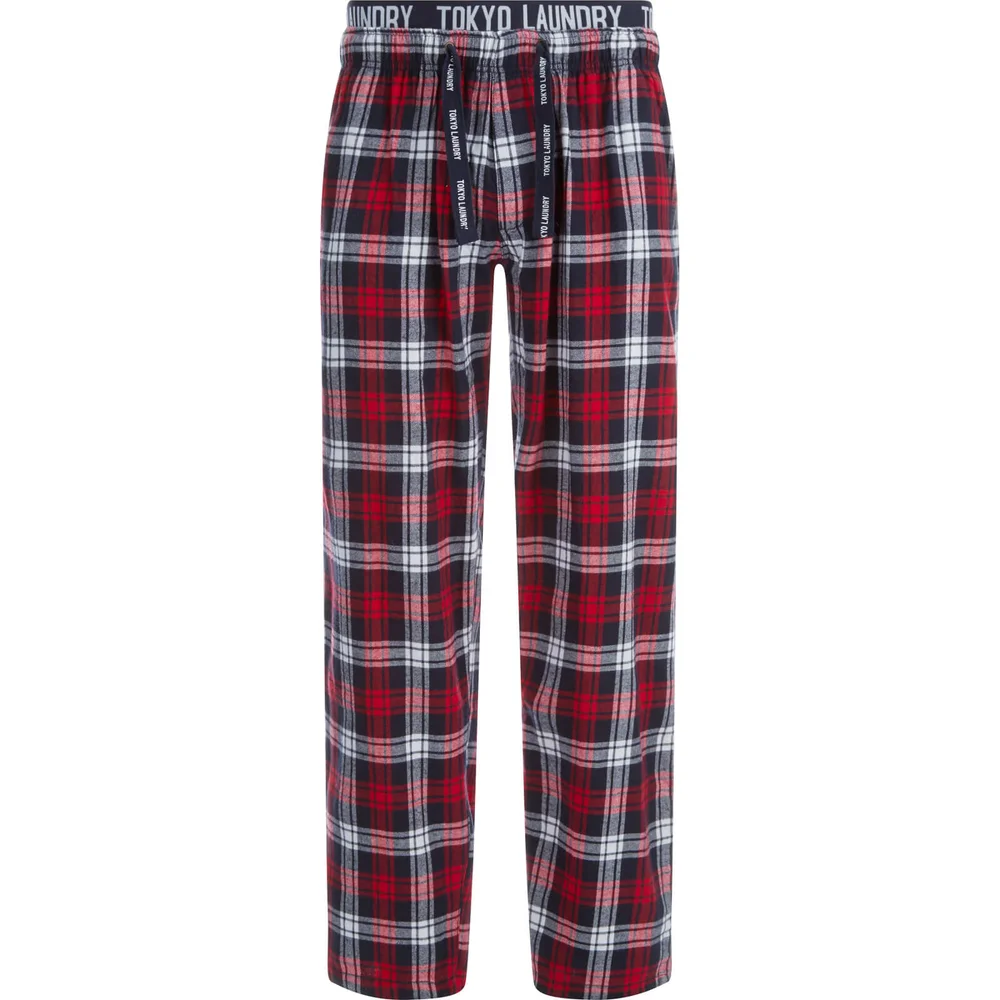 Tokyo Laundry Men's Cordella Flannel Lounge Pants - Red Check - S - Red Image 1