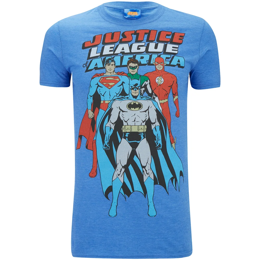 DC Comics Men's Justice League T-Shirt - Heather Royal - S - Blue Image 1