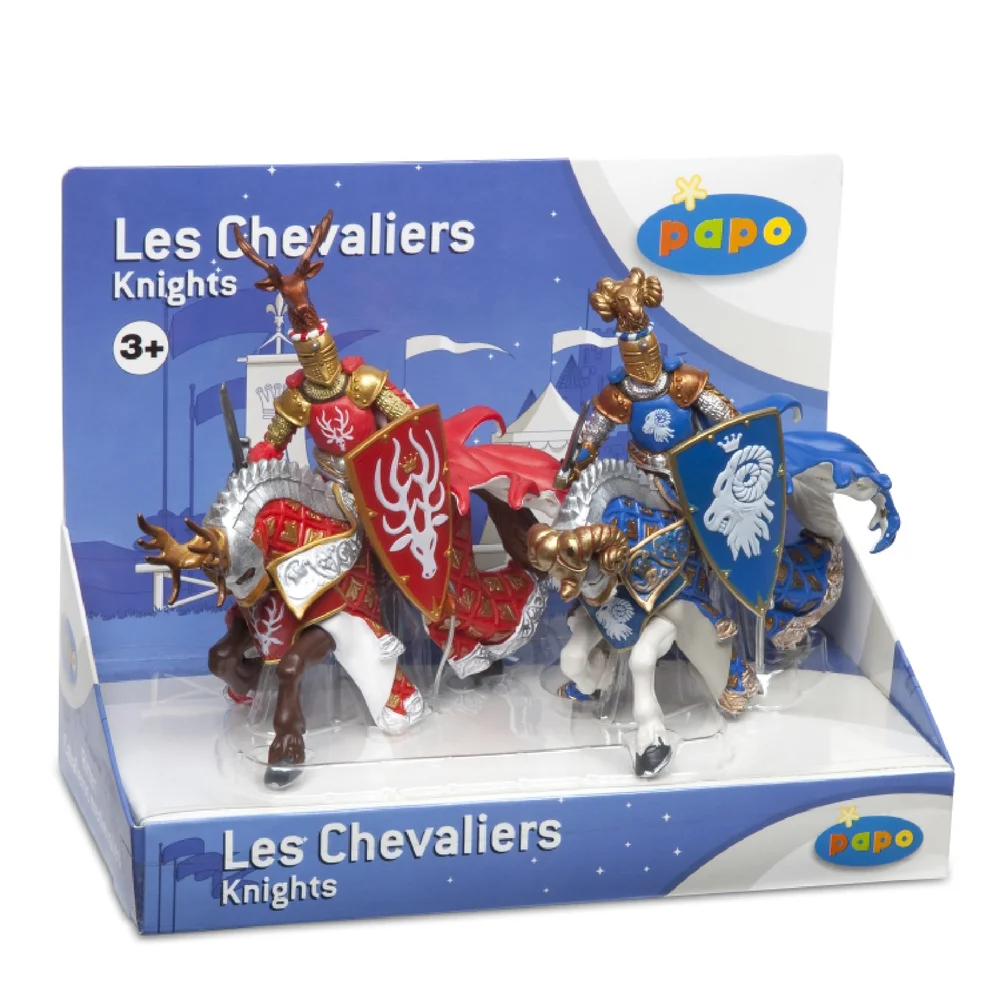 Papo Medieval Era: Display Box Weapons Knight Stag and Ram Image 1