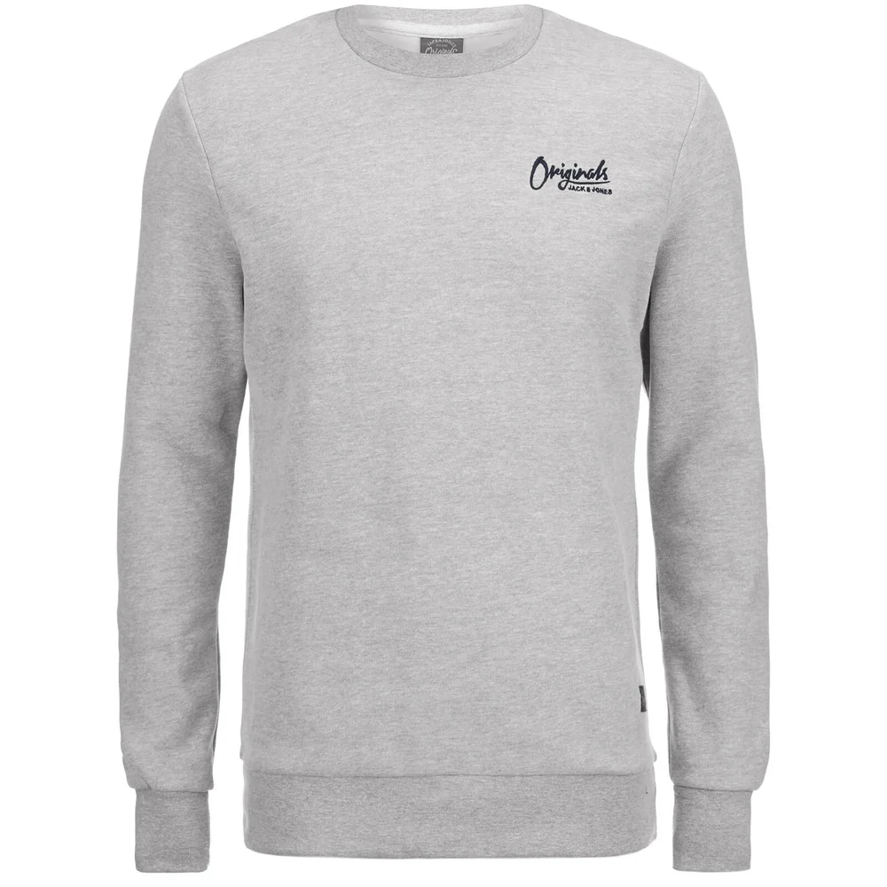 Jack & Jones Men's Originals Scala Crew Sweatshirt - Light Grey Marl - S - Grey Image 1
