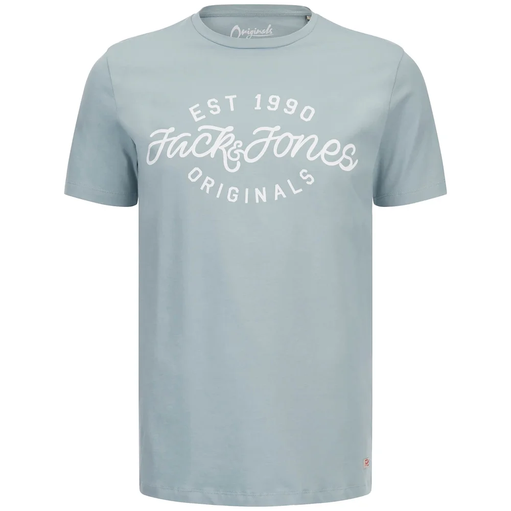 Jack & Jones Originals Men's Finish T-Shirt - Stone Blue - S - Blue Image 1