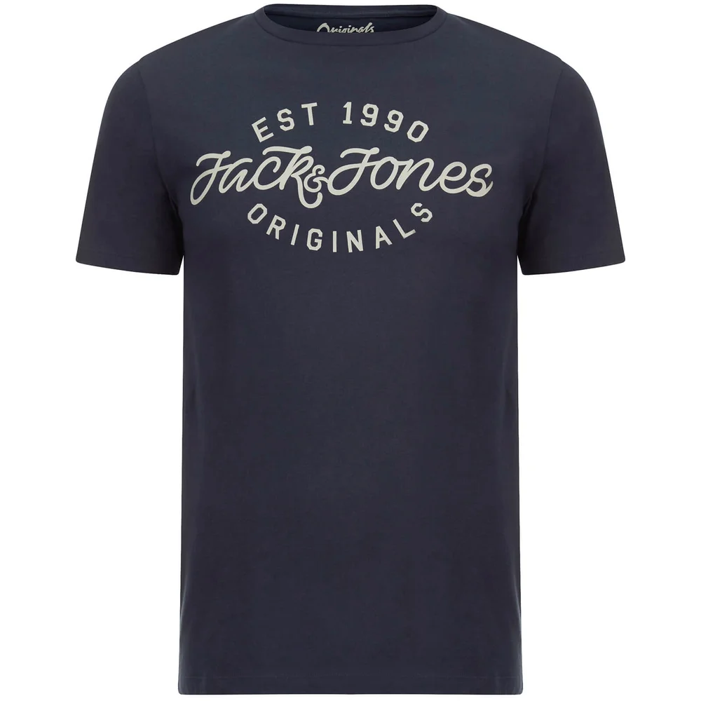 Jack & Jones Originals Men's Finish T-Shirt - Total Eclipse - S - Blue Image 1
