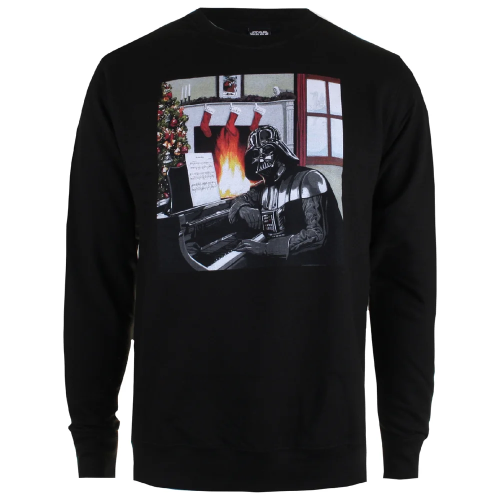 Star Wars Men's Vader Piano Crew Sweatshirt - Black - XXL - Black Image 1