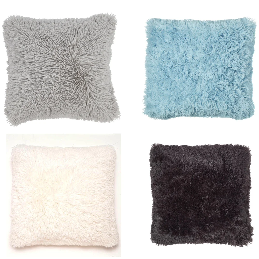 Catherine Lansfield Cuddly Cushion Cover (45cm x 45cm) - Cream Image 1