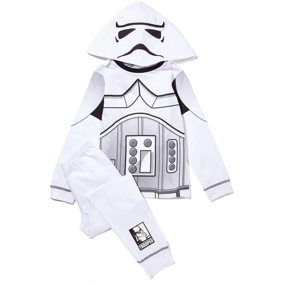 Star Wars Boys' Novelty Hood Pyjamas - White - 2-3 years - White Image 1