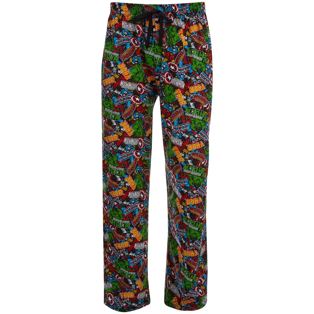 Marvel Comics Men's Avengers All Over Print Lounge Pants - Multi - S - Multi Image 1