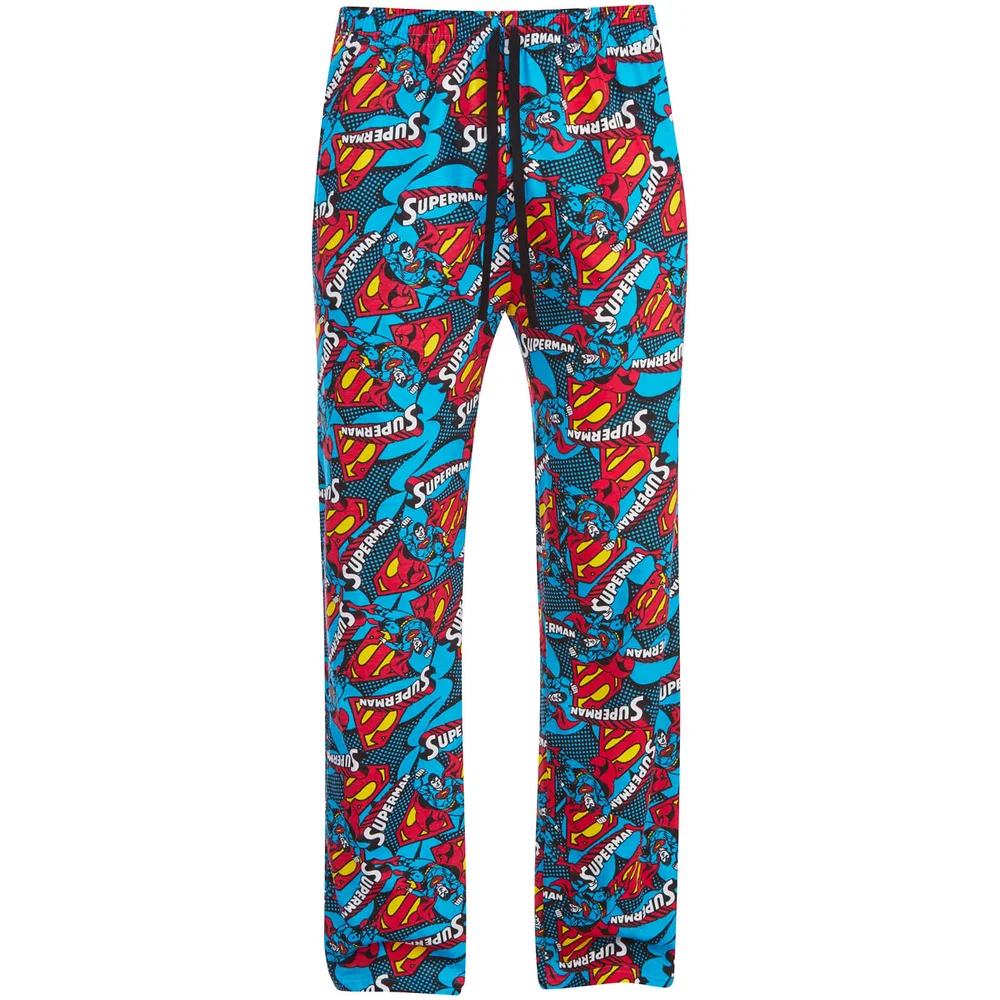 DC Comics Men's Superman Lounge Pants - Blue - S - Blue Image 1