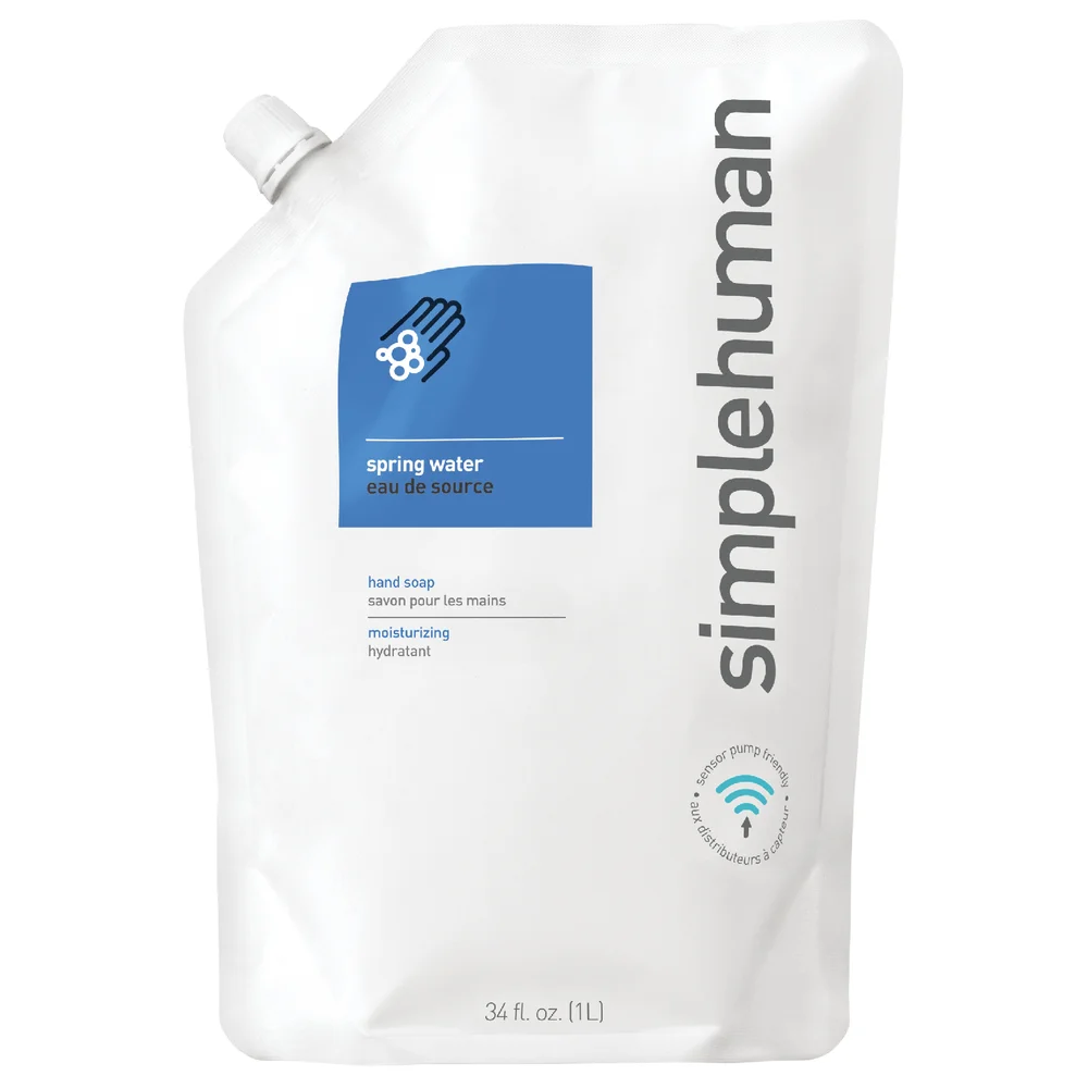 simplehuman Liquid Hand Soap Refill Pouch - Spring Water 1L Image 1