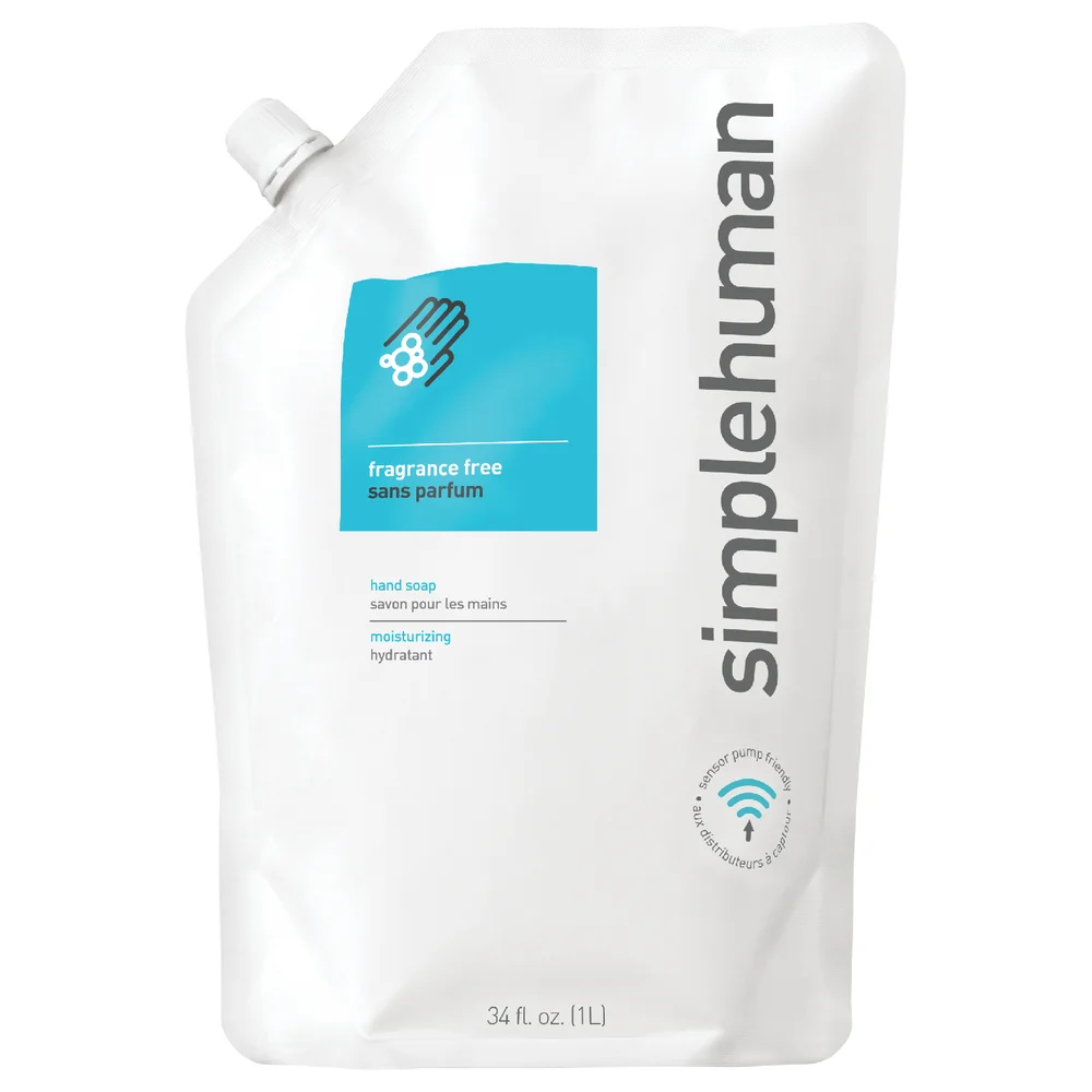 simplehuman Liquid Hand Soap Refill Pouch - Fragrance Free 1L Image 1
