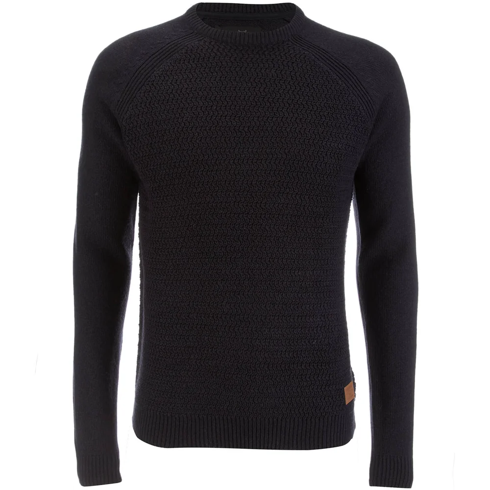Threadbare Men's Chartwell Raglan Jumper - Navy - S - Navy Image 1