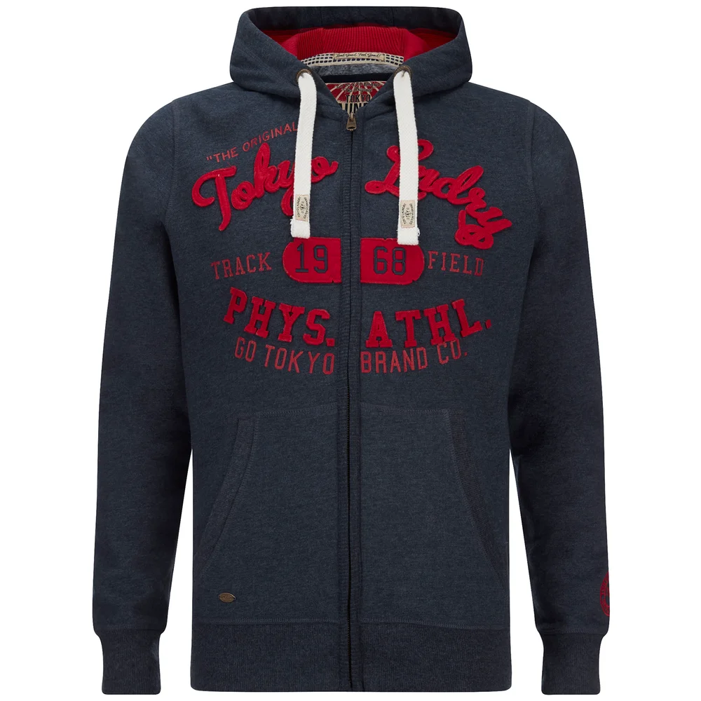 Tokyo Laundry Men's Mantua Bay Zip Through Hoody - Mood Indigo Marl - S - Blue Image 1