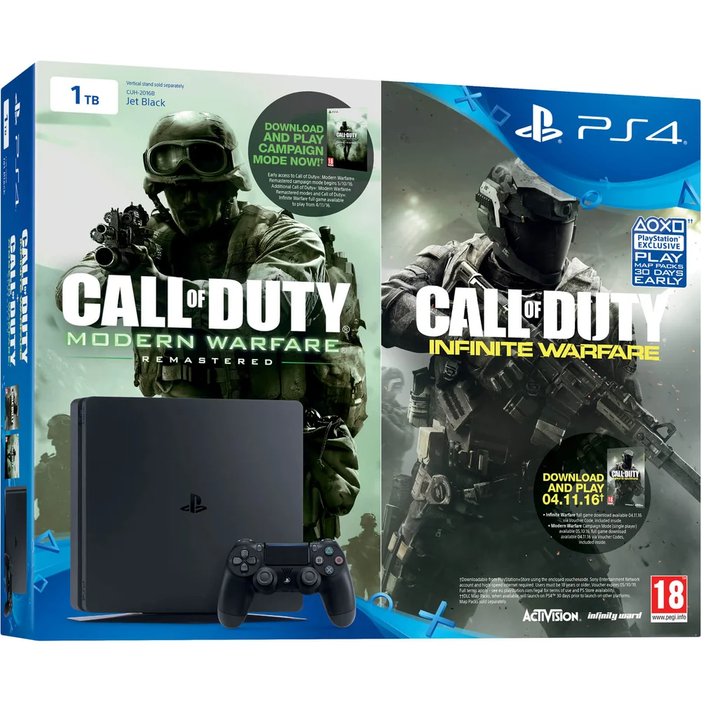 PlayStation 4 Slim 1TB With Call of Duty: Infinite Warfare & Call of Duty: Modern Warfare Remastered Image 1