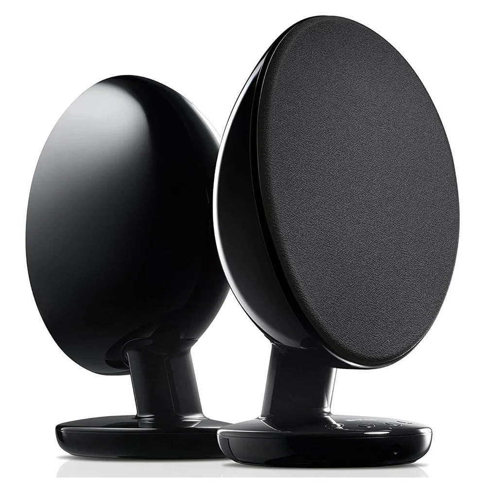 KEF EGG Bluetooth Stereo Speakers - Black Image 1
