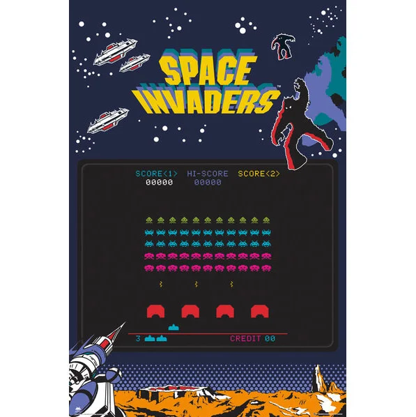 Space Invaders Screen Maxi Poster - 61 x 91.5cm Image 1