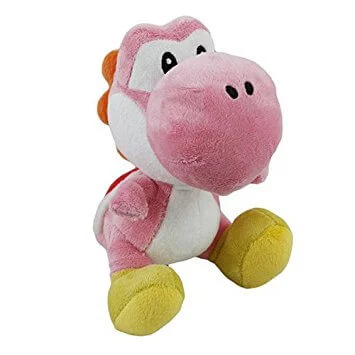 Super Mario 6" Pink Yoshi Plush Image 1