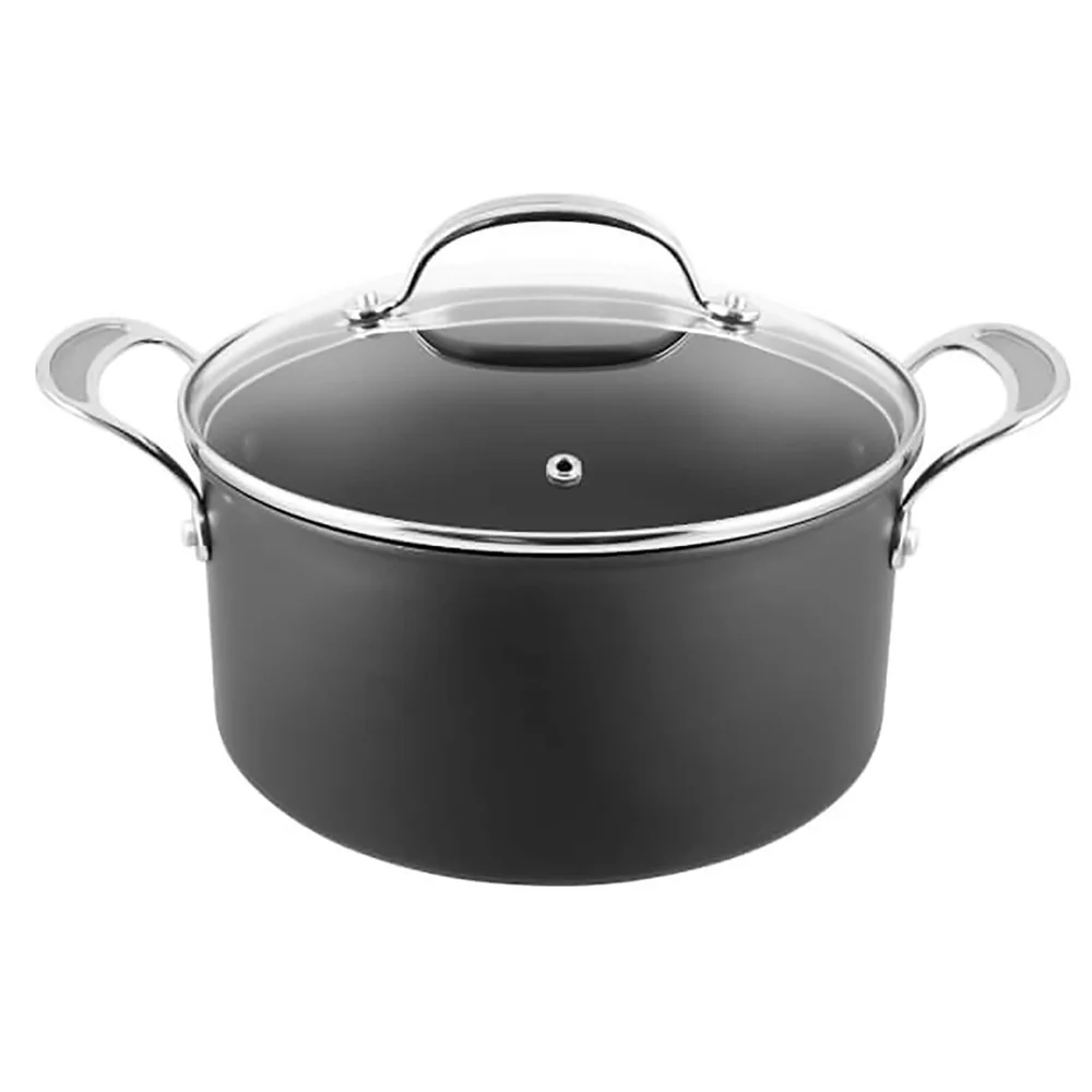 Jamie Oliver by Tefal Hard Anodised Non-Stick Stewpot with Lid - 24cm Image 1